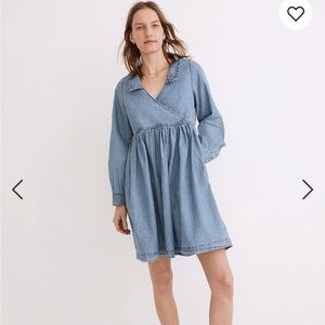NWT Madewell faux wrap denim dress